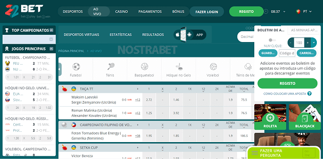 Apostas ao Vivo