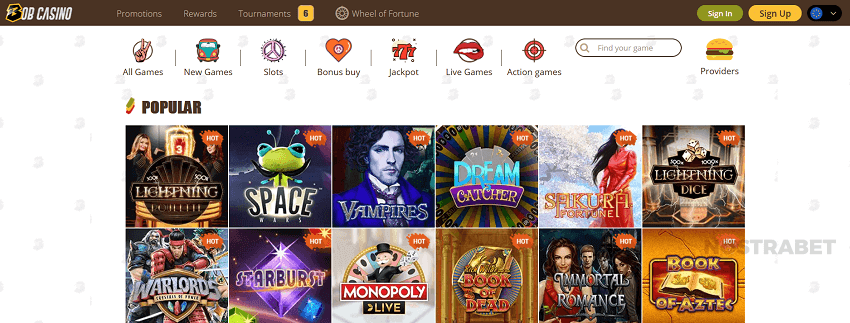 Bob casino games