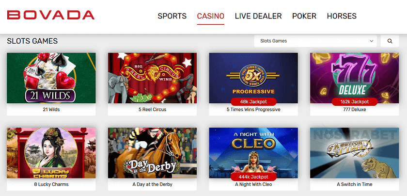 Bovada casino games