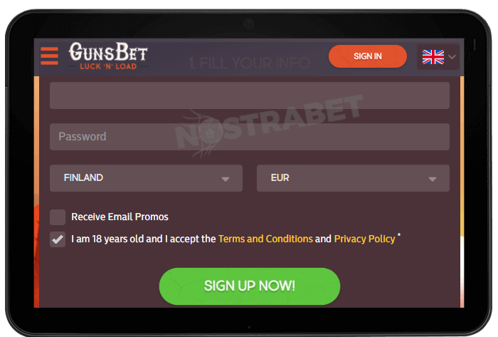 Gunsbet Casino Mobile Site