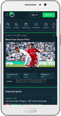 Betting on soccer in Sportsbet Mobile